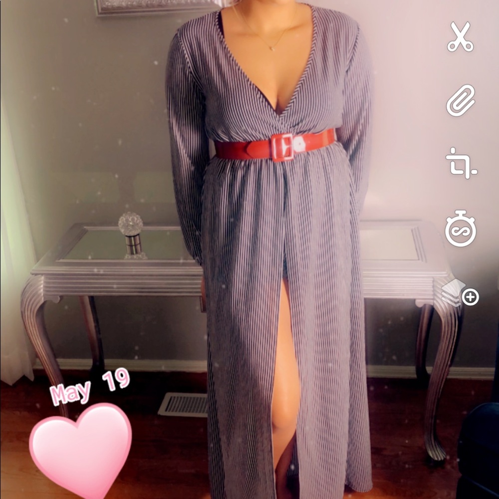 Beautiful black/white maxi romper